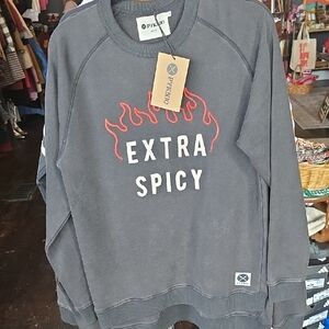 Pyknic Extra Spicy Charcoal Crewneck Sweater